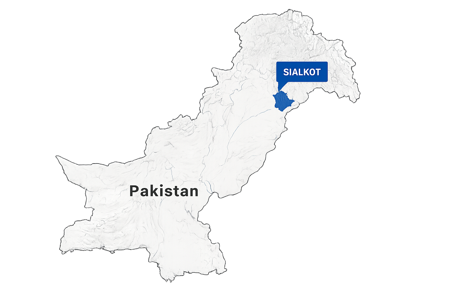 Dinson Enterprises location — Sialkot, Pakistan