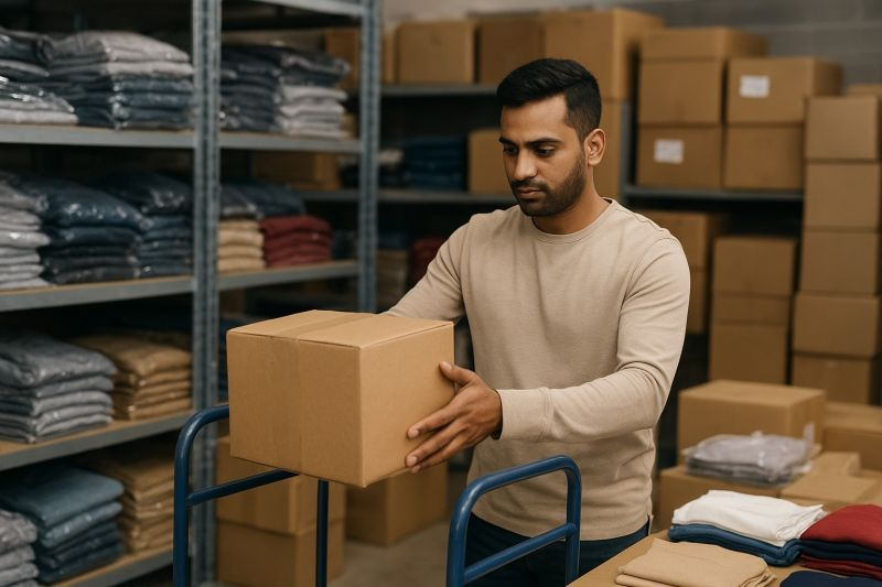 Dinson Enterprises finishing and packing department Sialkot Pakistan